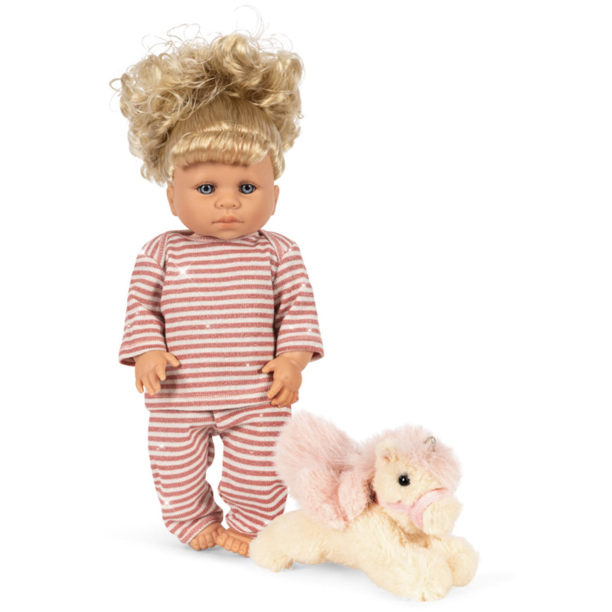 Konges Sløjd Rose Cream Stripe Noemi Enhjørning Docka