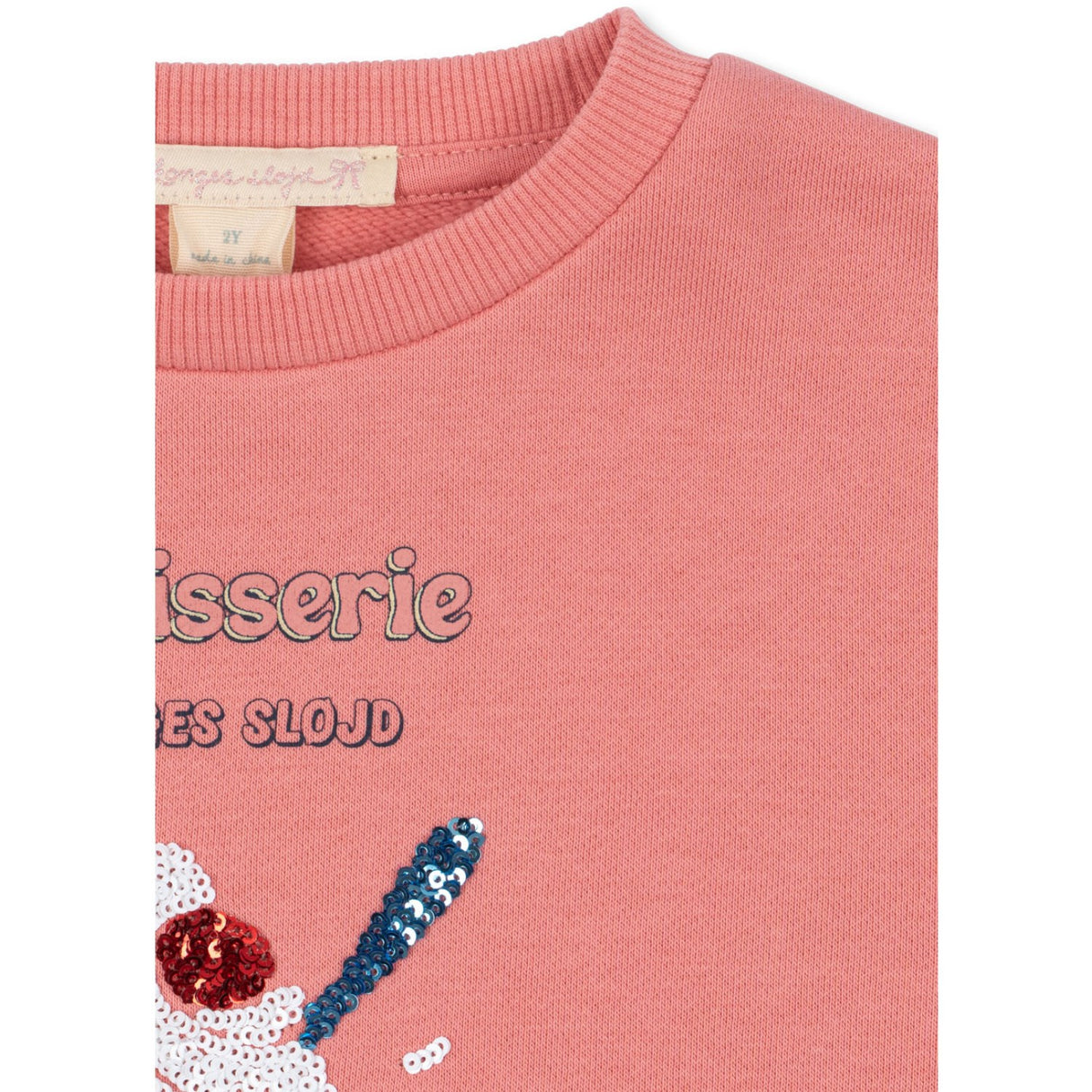 Konges Sløjd Peach Blossom Lou Paljet Sweatshirt Gots