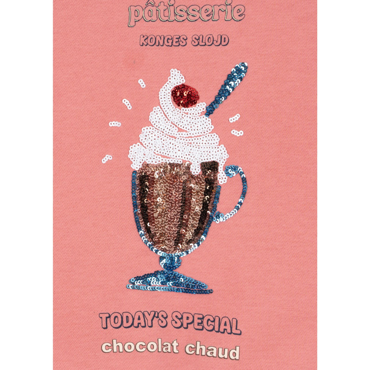 Konges Sløjd Peach Blossom Lou Paljet Sweatshirt Gots