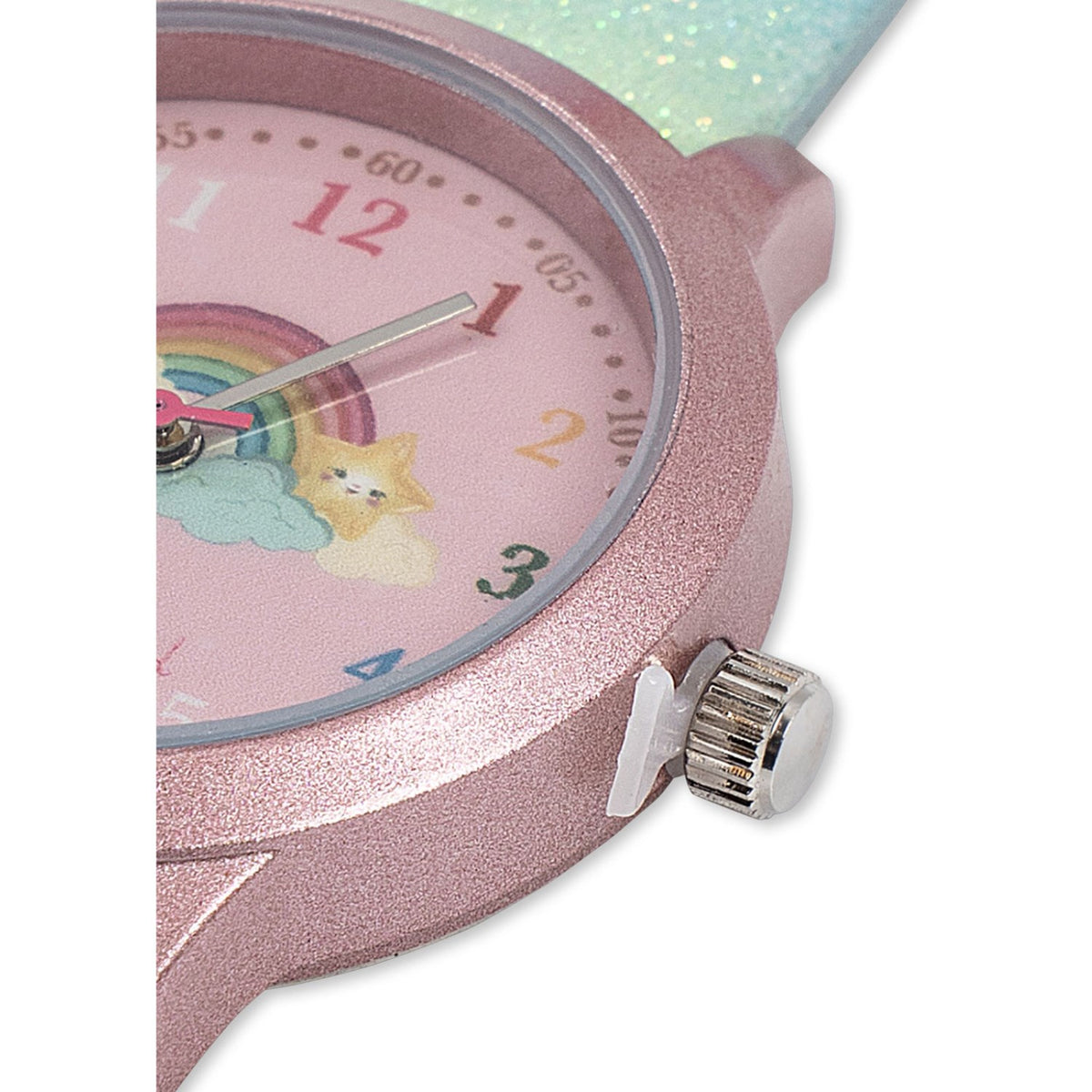 Konges Sløjd Rainbow Glitter Kids Klocka Rainbow