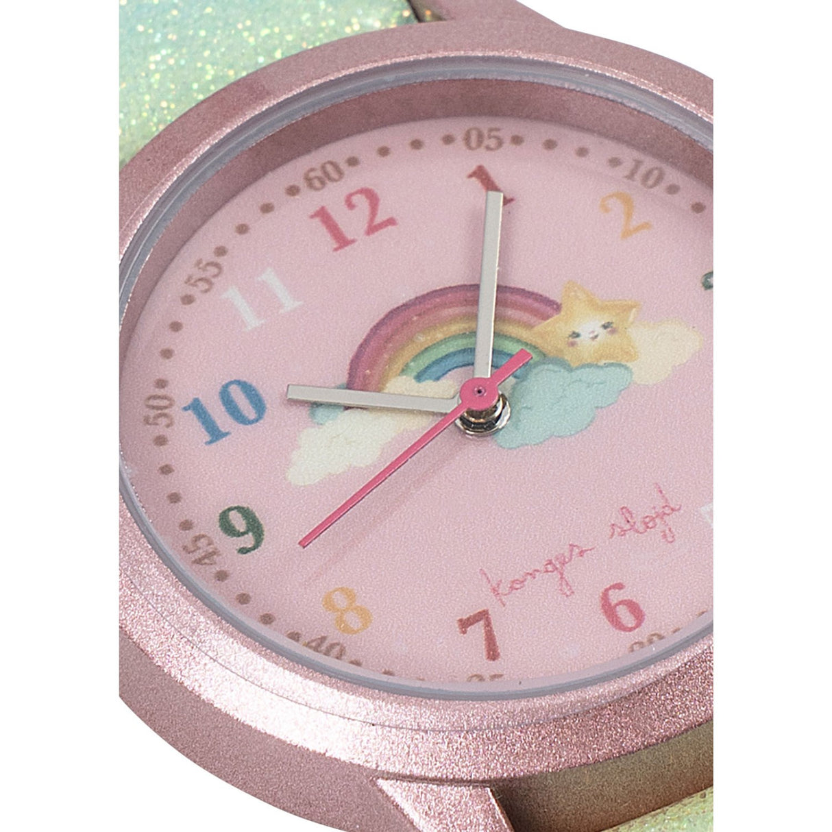Konges Sløjd Rainbow Glitter Kids Klocka Rainbow