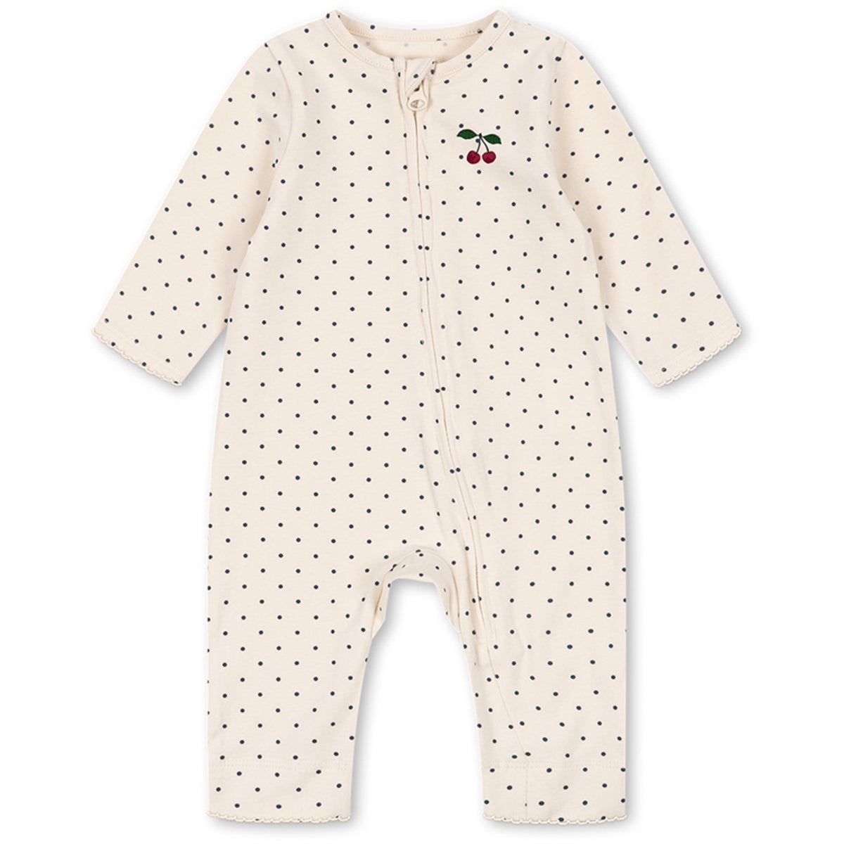 Konges Sløjd Blue Dot Basic Zip Onesie Gots