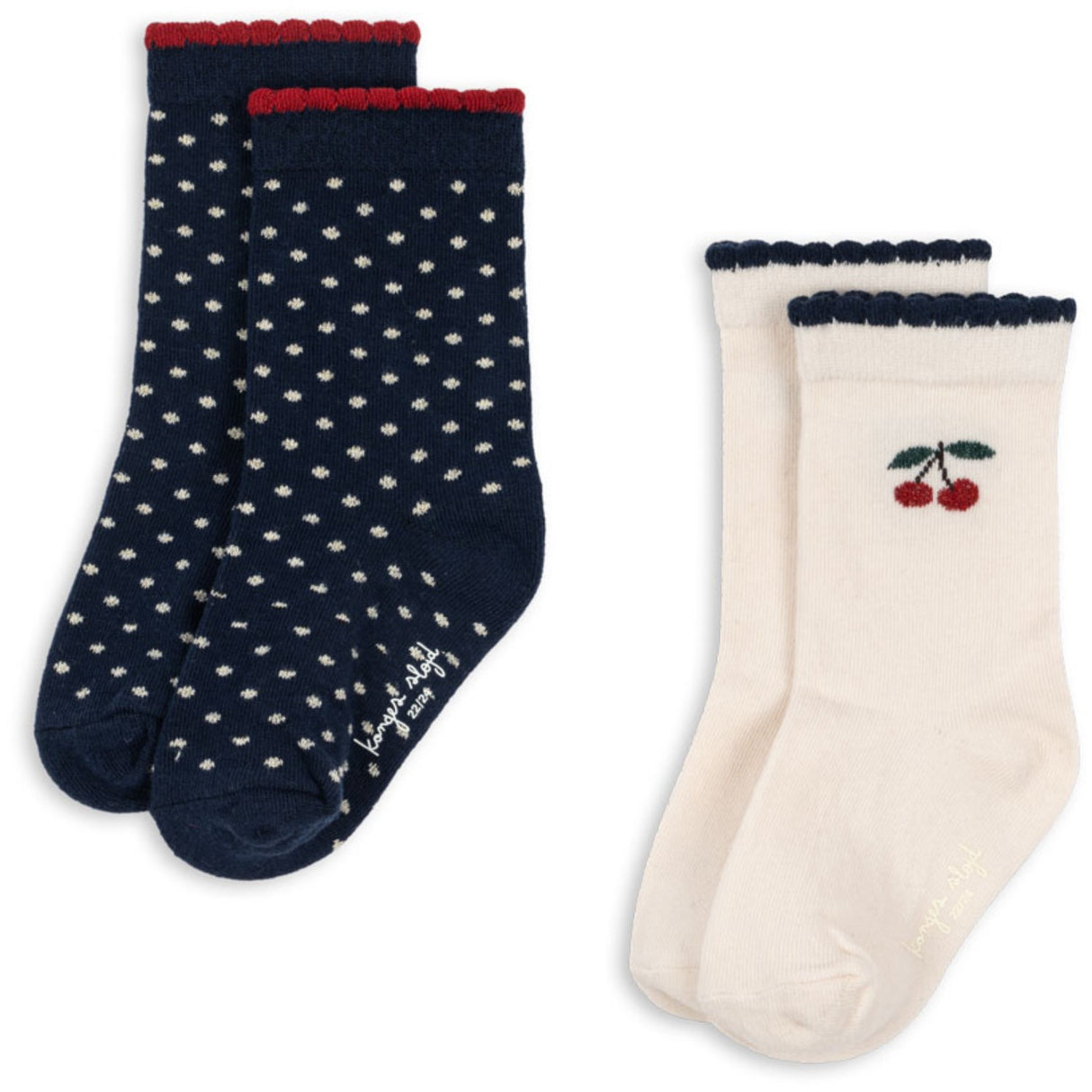 Konges Sløjd Cherry Mix 2 Pack Cherry Dot Strumpor