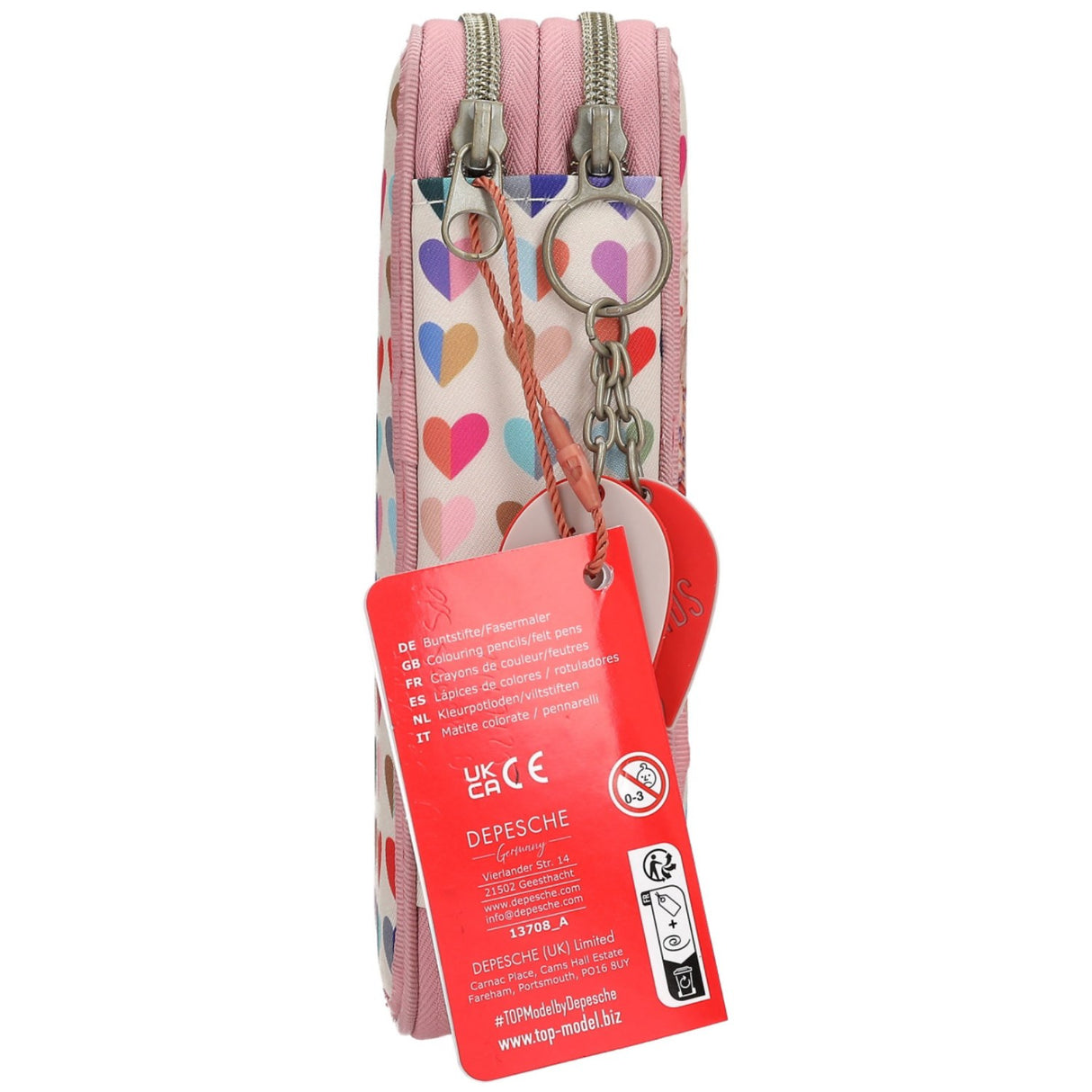 TOPModel Heart To Heart Dubbel Pencil Case
