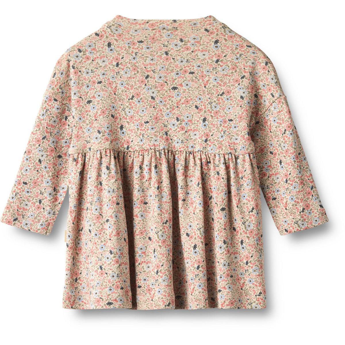 Wheat Grey Cloud Flowers Jersey Klänning L/S Emmy