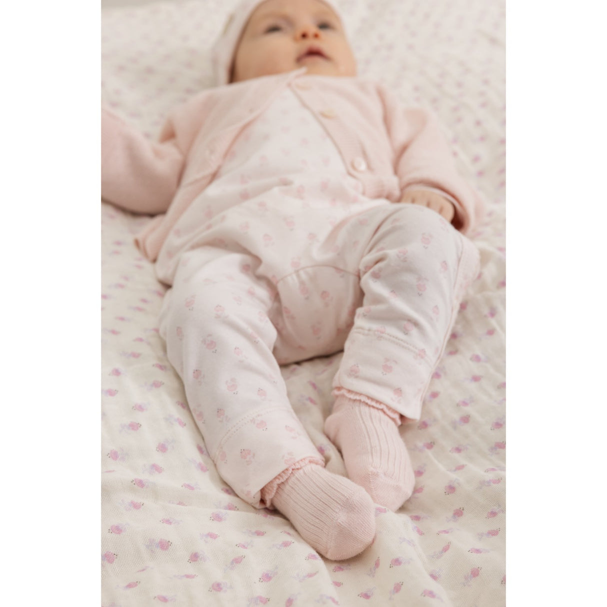 MarMar Rosa Newborn Strumpor Scallop 2-pack Strumpor