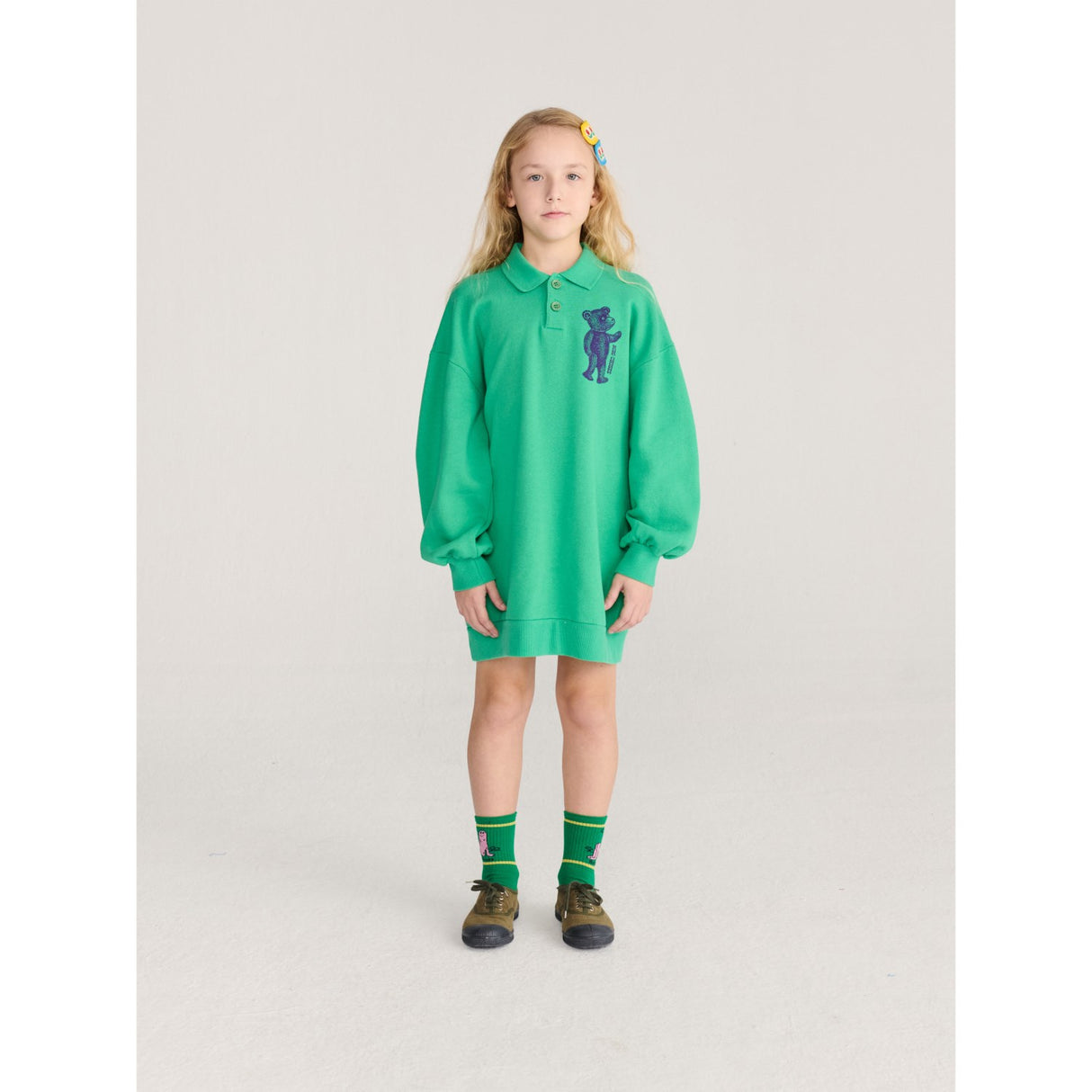 Bobo Choses Green Long Puff Kort Strumpor