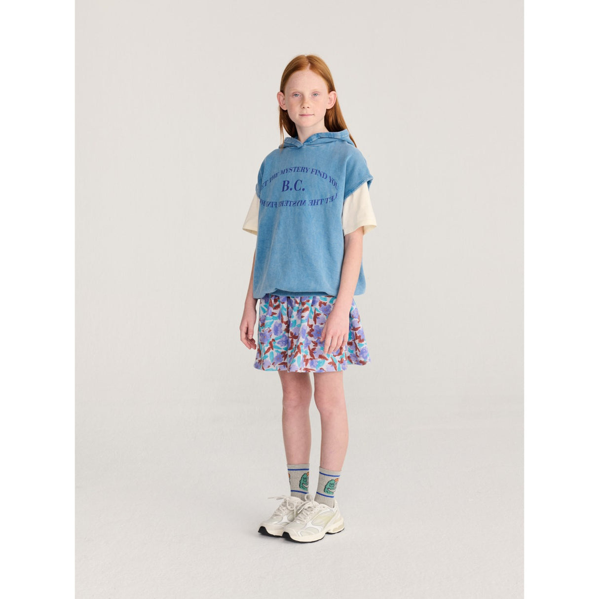 Bobo Choses Light Heather Grey Hug Hairy Monster Kort Strumpor