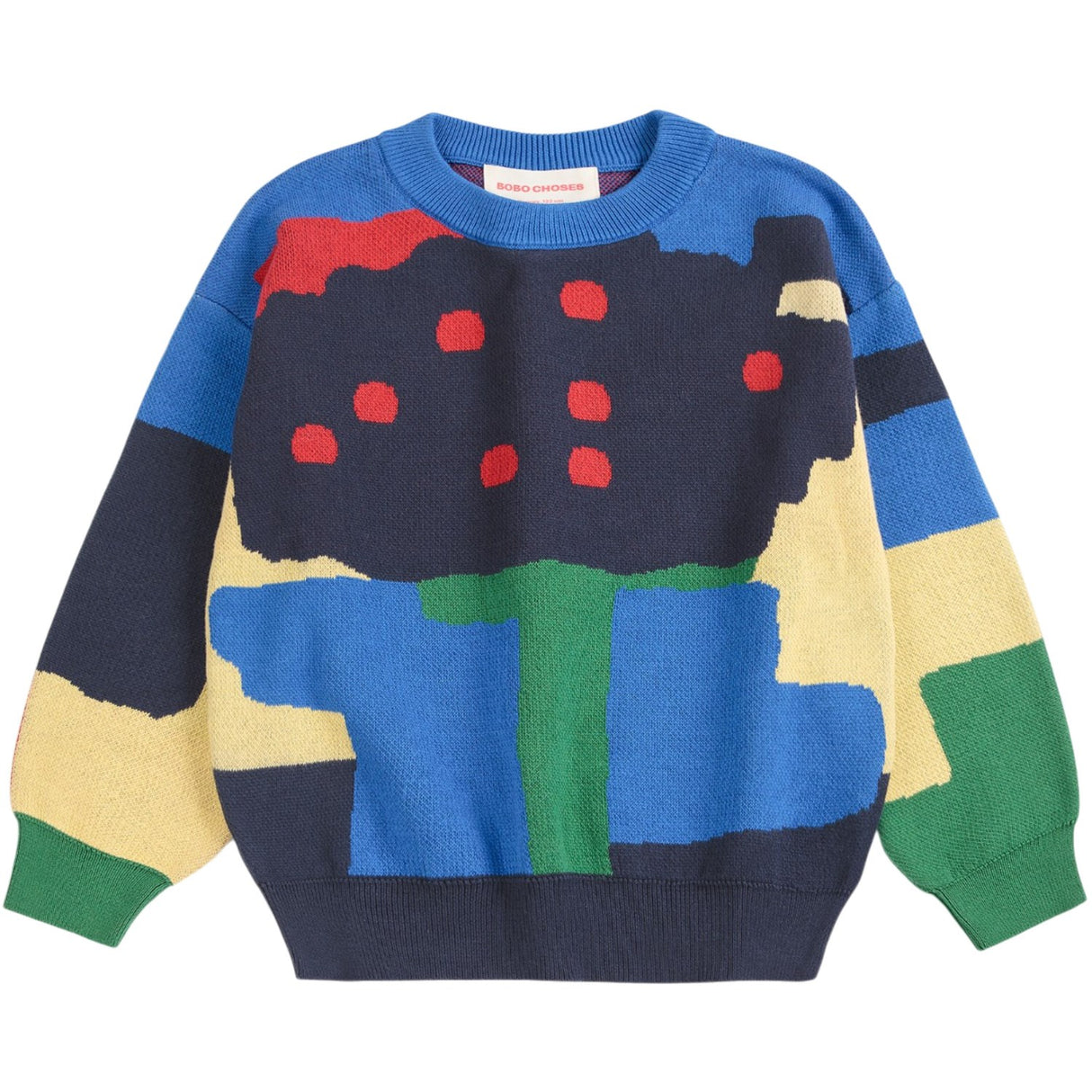 Bobo Choses Multicolor Paint Forest All Över Jacquard Jumper