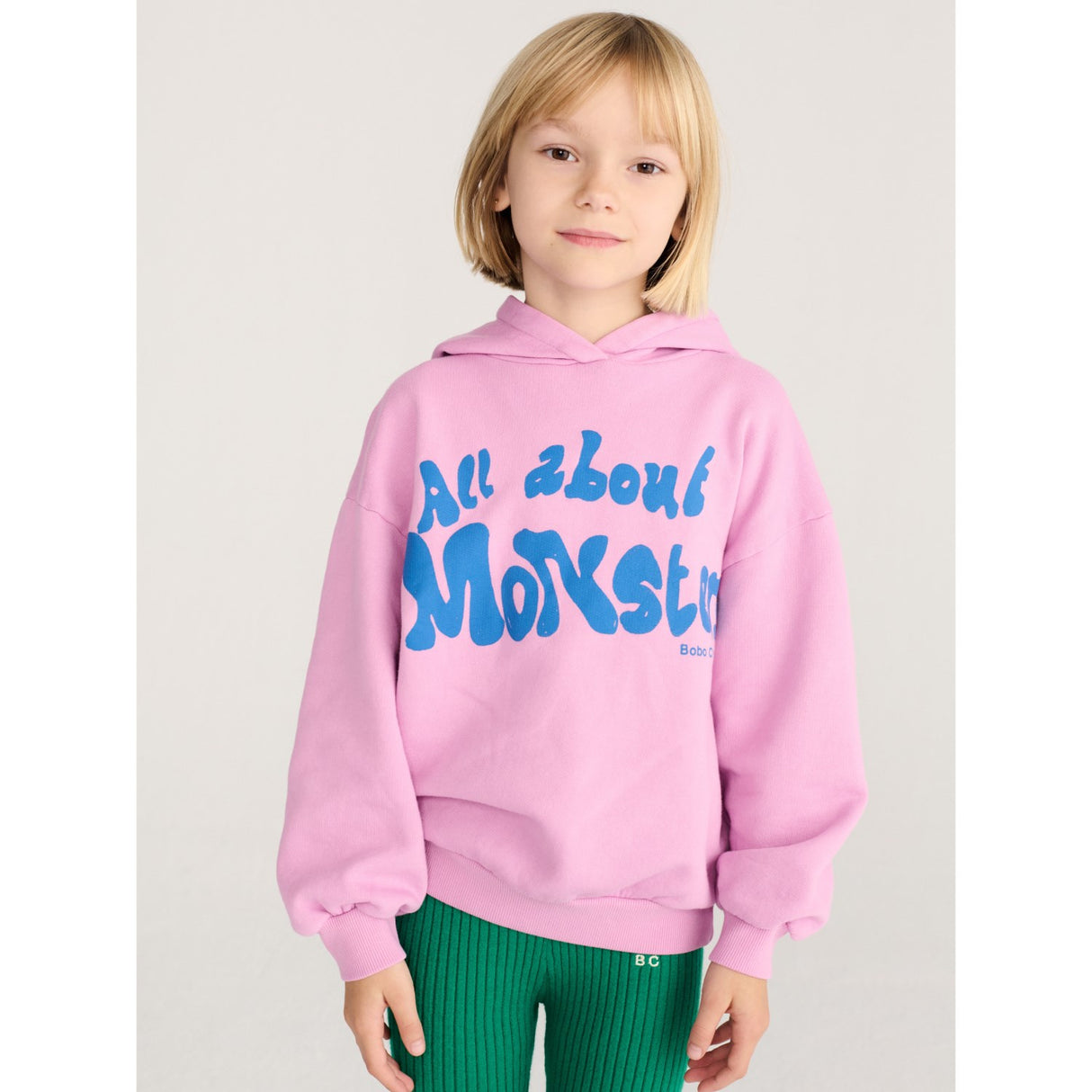 Bobo Choses Pink All About Monsters Hoodies