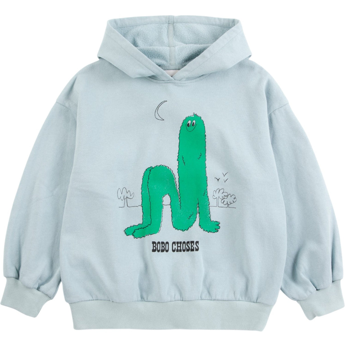 Bobo Choses Light Blue Long Puff Hoodies