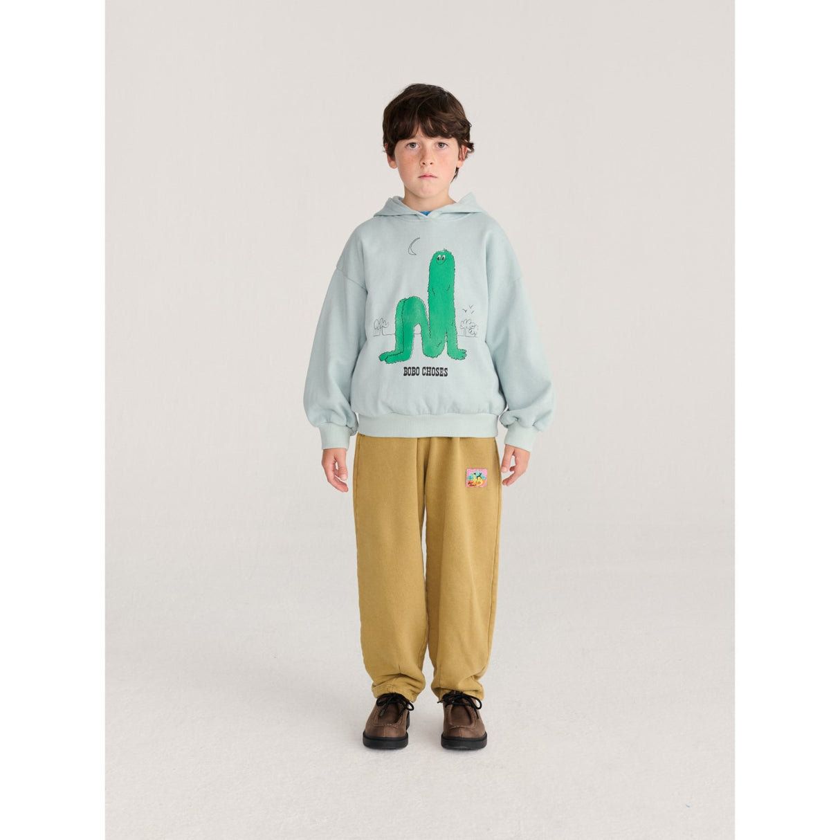 Bobo Choses Light Blue Long Puff Hoodies