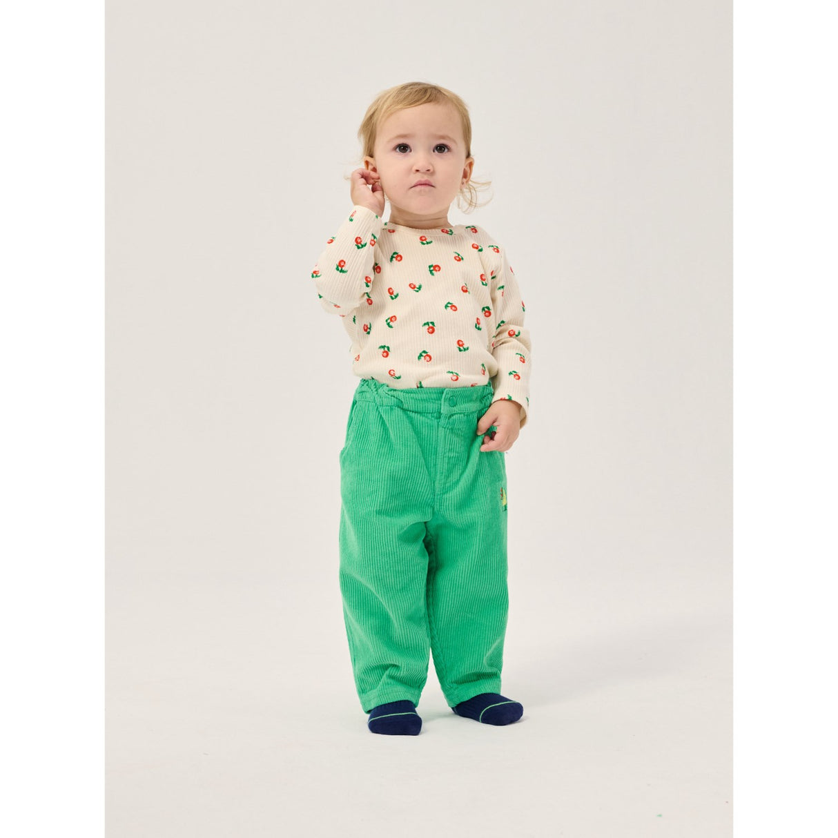 Bobo Choses Green Mush Monsters Duo Corduroy Byxor