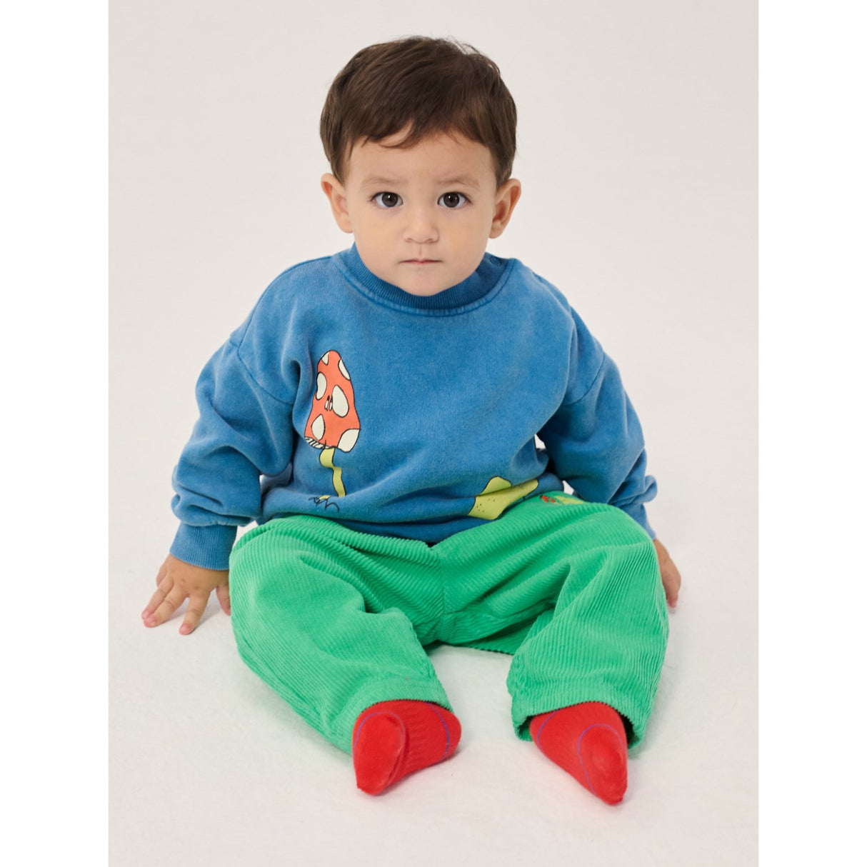 Bobo Choses Green Mush Monsters Duo Corduroy Byxor