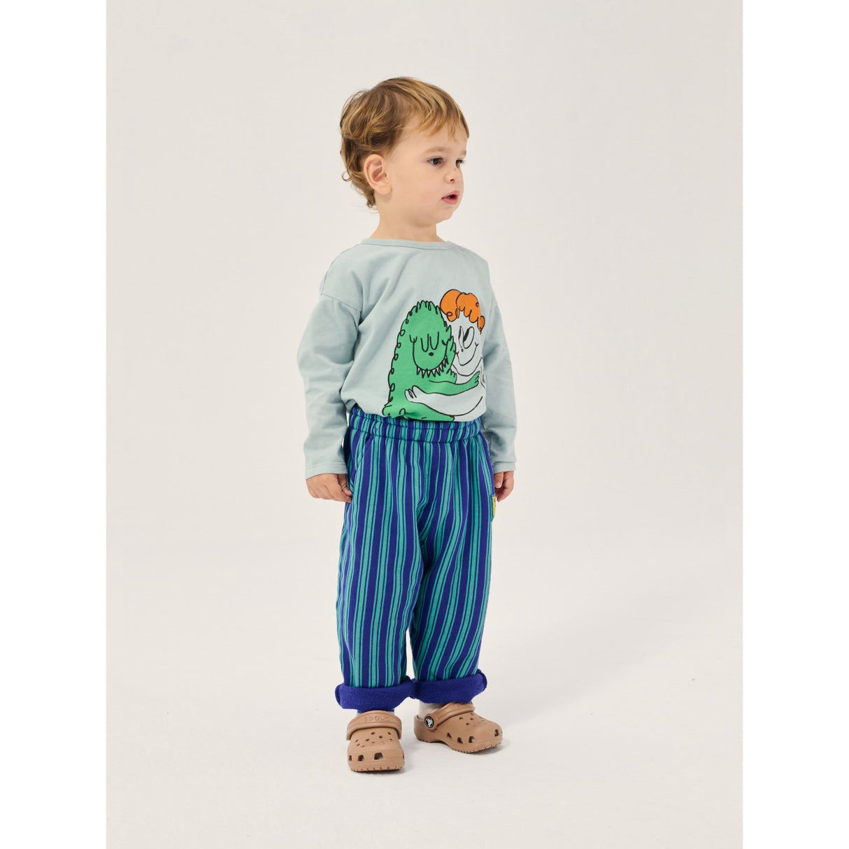 Bobo Choses Blue Booo Bo Choses Tag Stripes Jogging Byxor