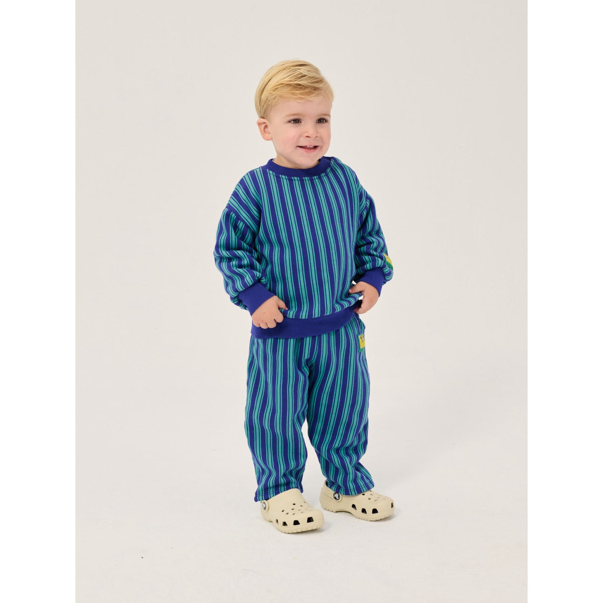 Bobo Choses Blue Booo Bo Choses Tag Stripes Jogging Byxor