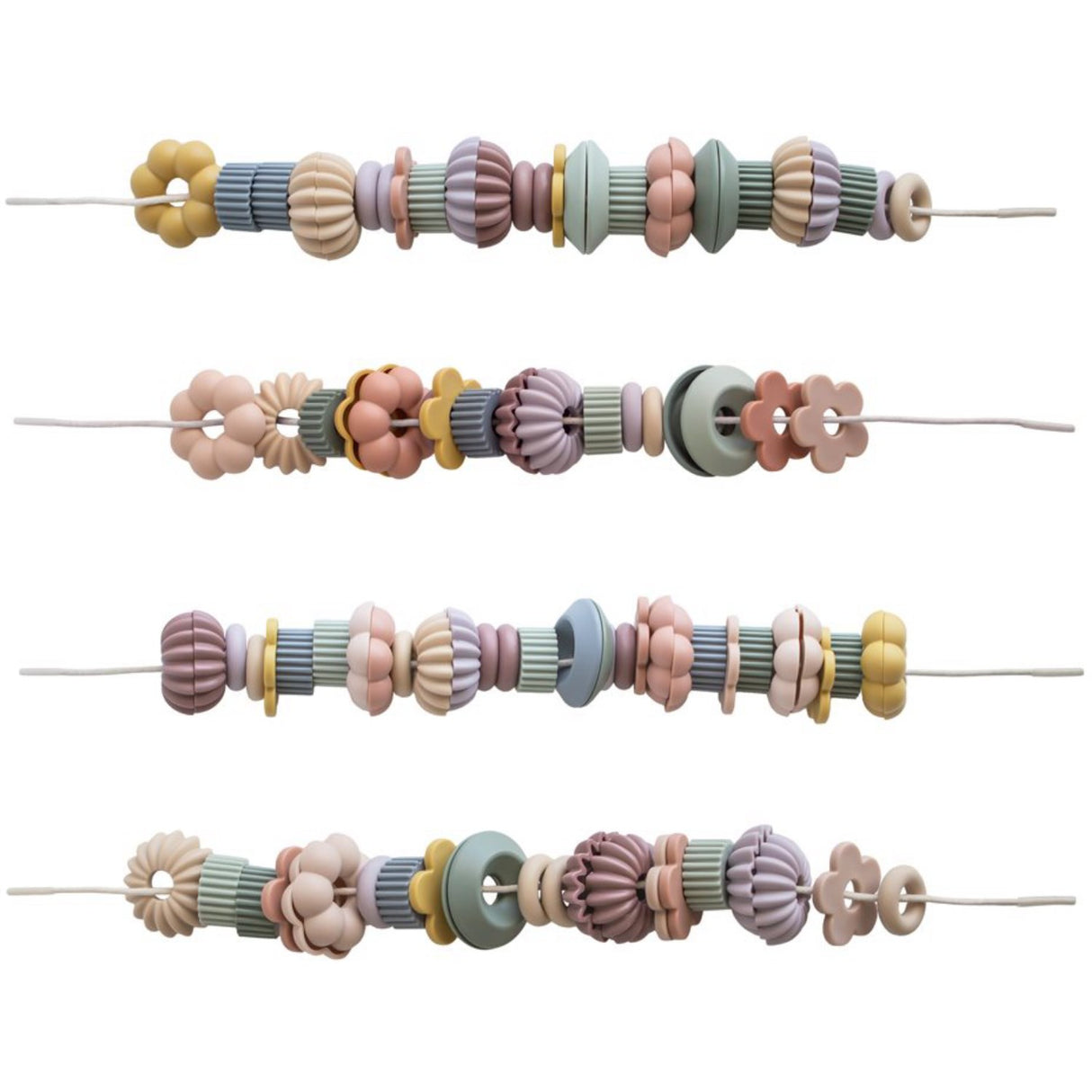 Mushie Multi Mushie Bead Lacing Leksak Sett