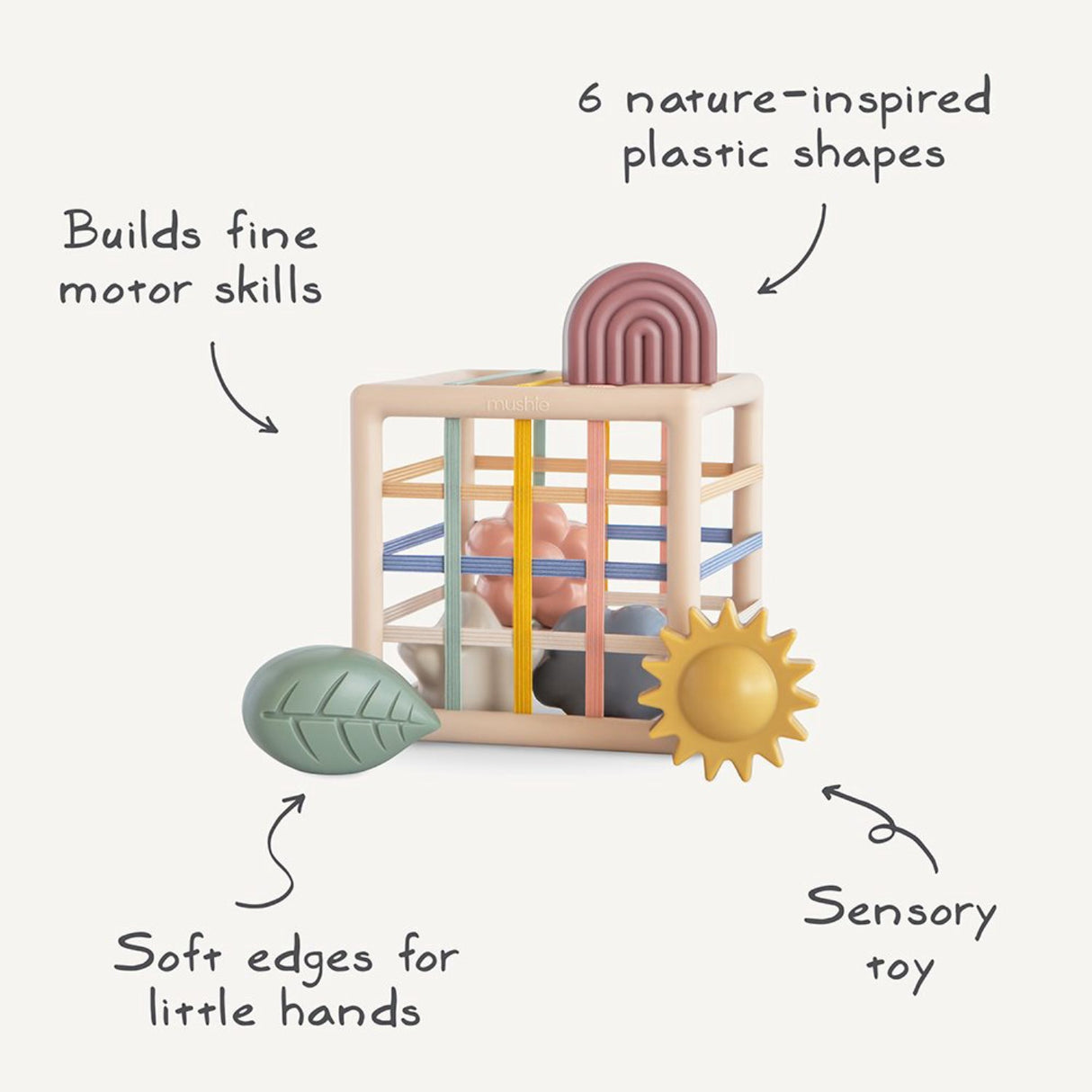 Mushie Original Mushie Elastic Shape Sorter