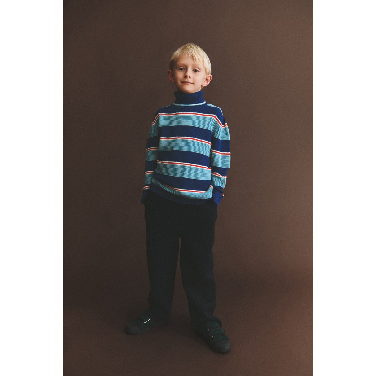FUB Dark Navy Felted Byxor