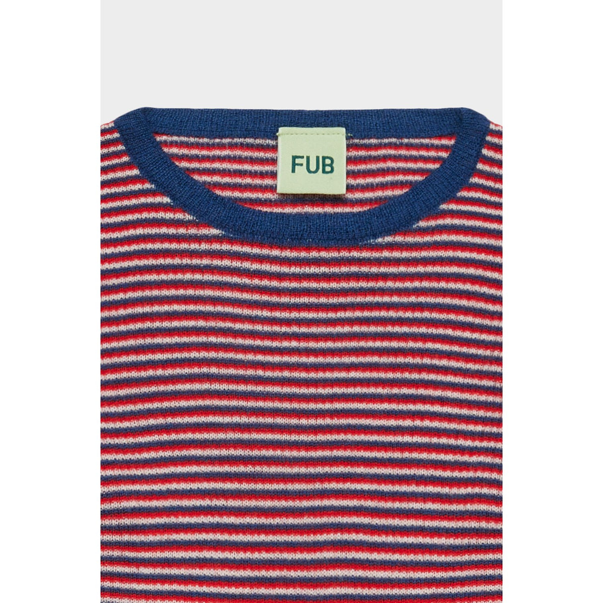 FUB Ecru/Classic Red/Deep Indigo Rib Blus