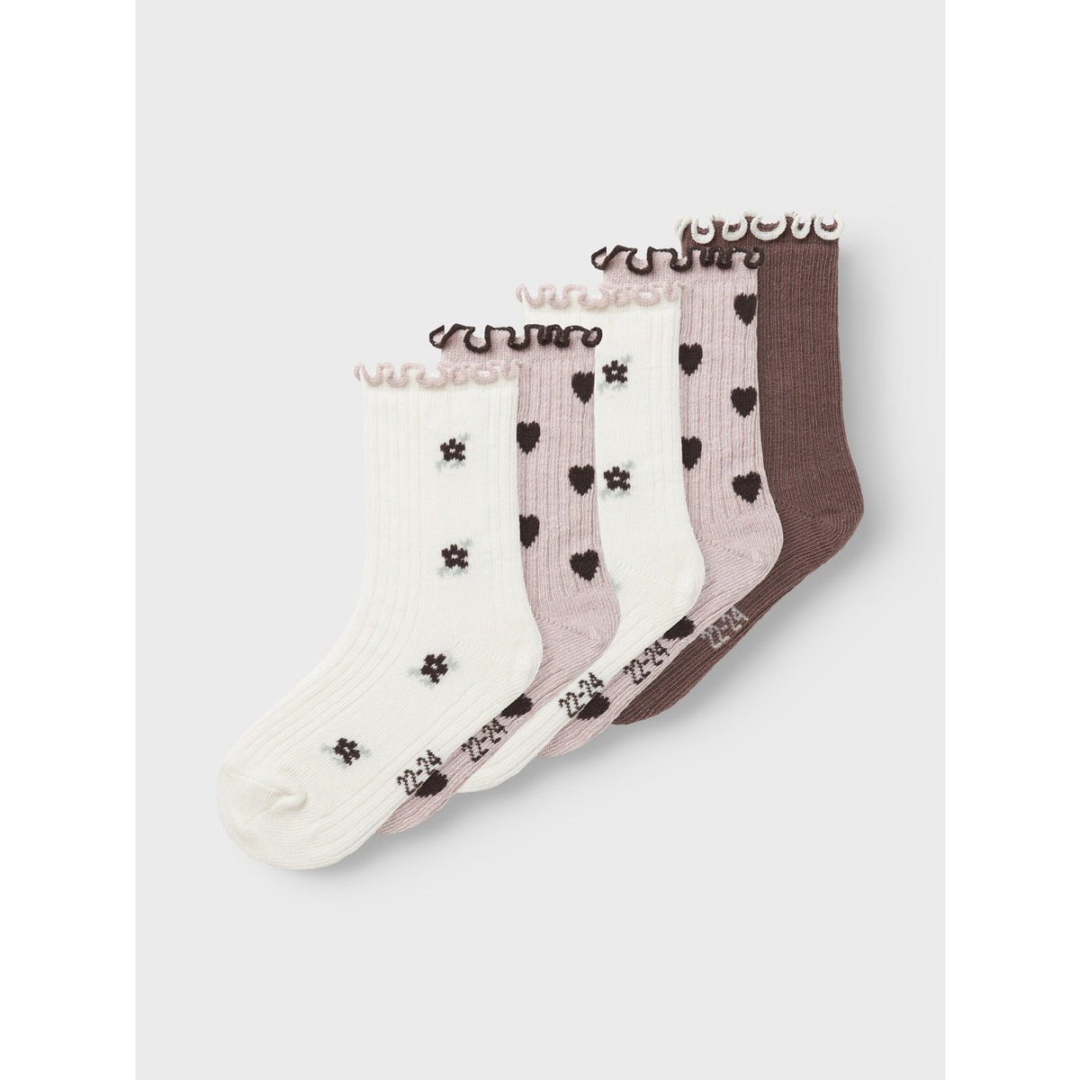 Name It Peppercorn Nmfnetti 5-Pack Strumpor