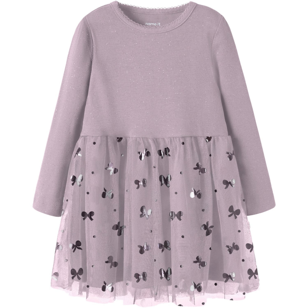 Name It Mauve Shadows Nmfrosally Ls Klänning