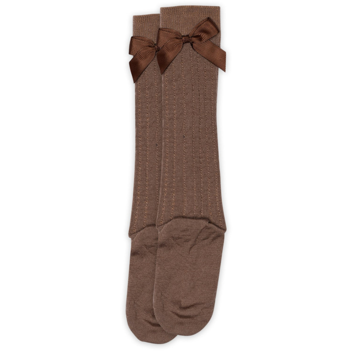 Mp Danmark Brown Sienna Vita Knee Strumpor Rosett
