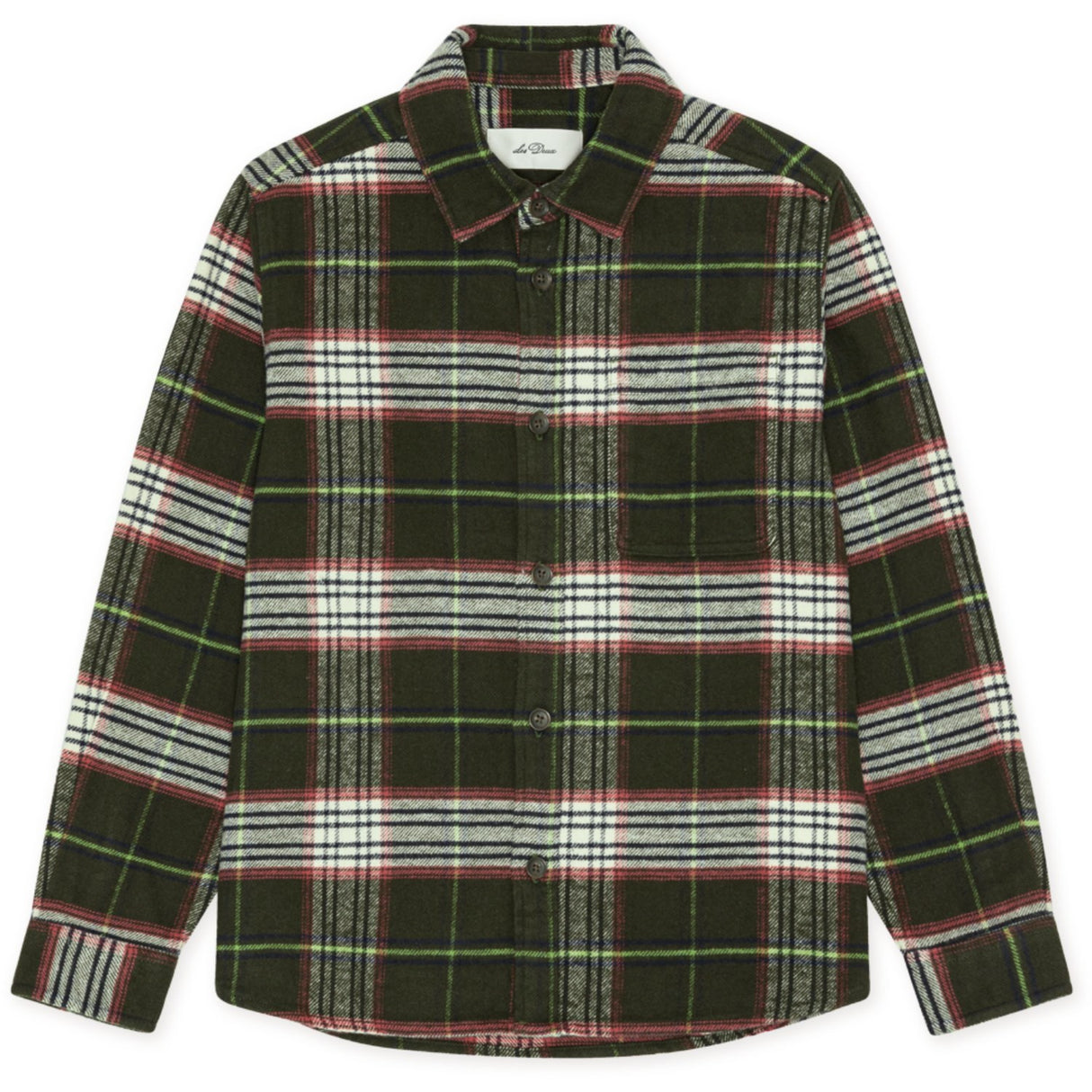 Les Deux Kids Rosin Green Check Overshirt Kids