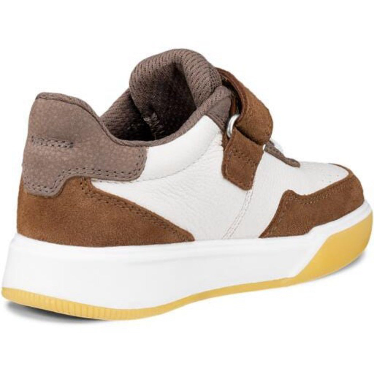 Ecco Camel/White/Marron Street Court K Läder