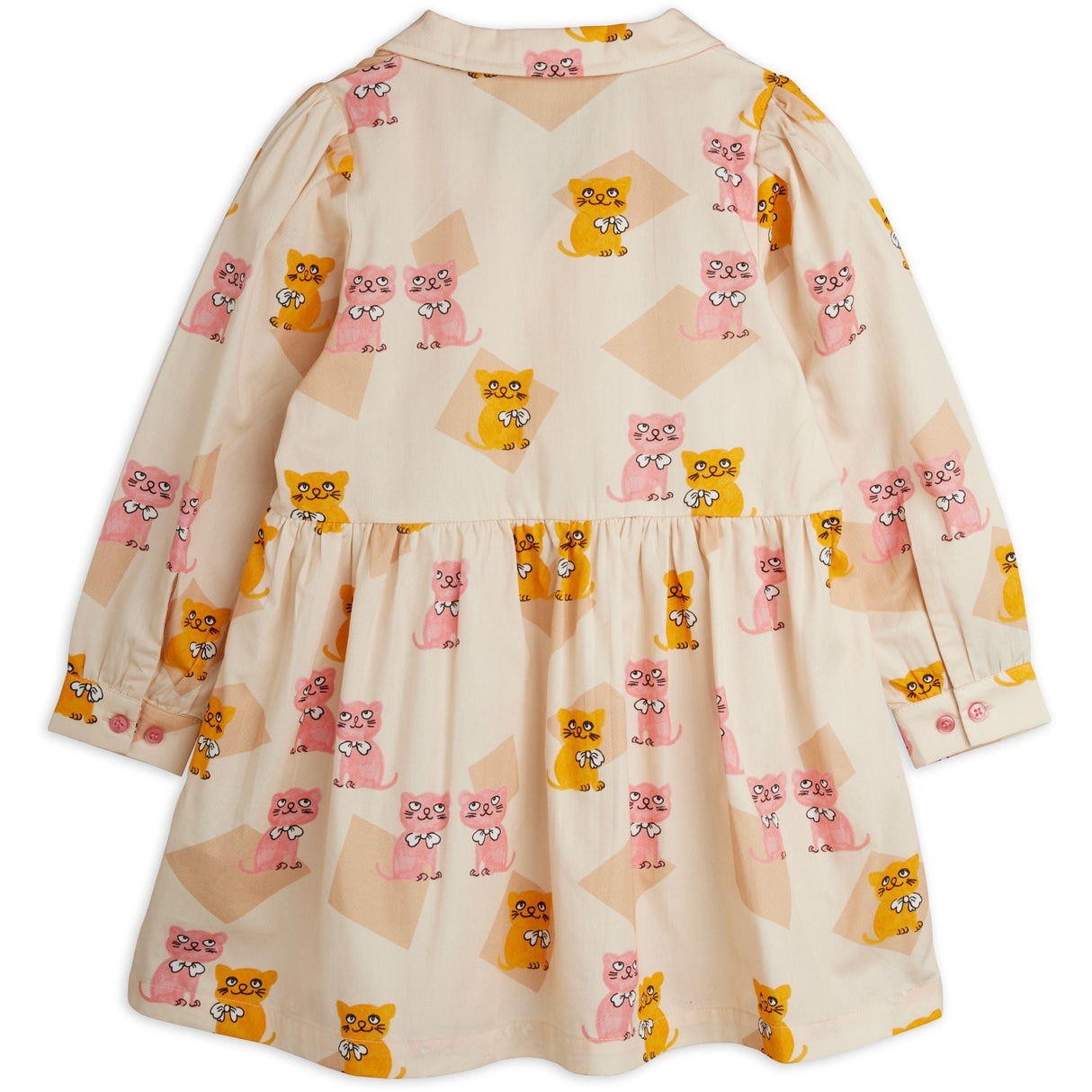 Mini Rodini Multi Kittens AOP Woven Ls Klänning