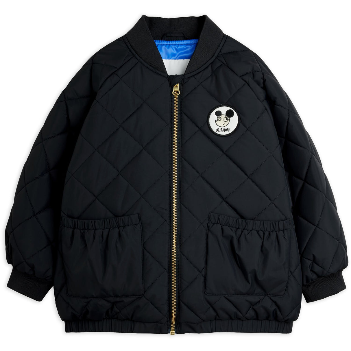 Mini Rodini Black Ritzratz Patch Quiltad Puffer