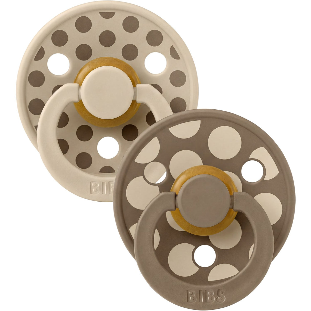 Bibs Vanilla / Dark Oak Napp Studio Colour 2-Pack Polka Mix Latex