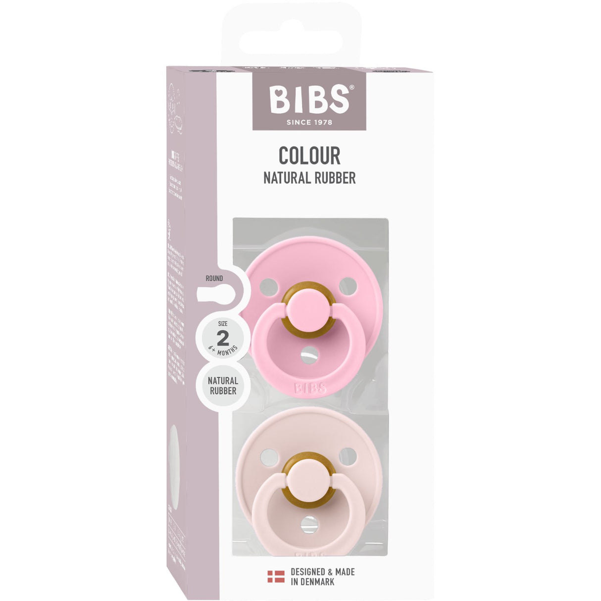 Bibs Petal / Baby Pink Napp Colour 2-Pack Latex