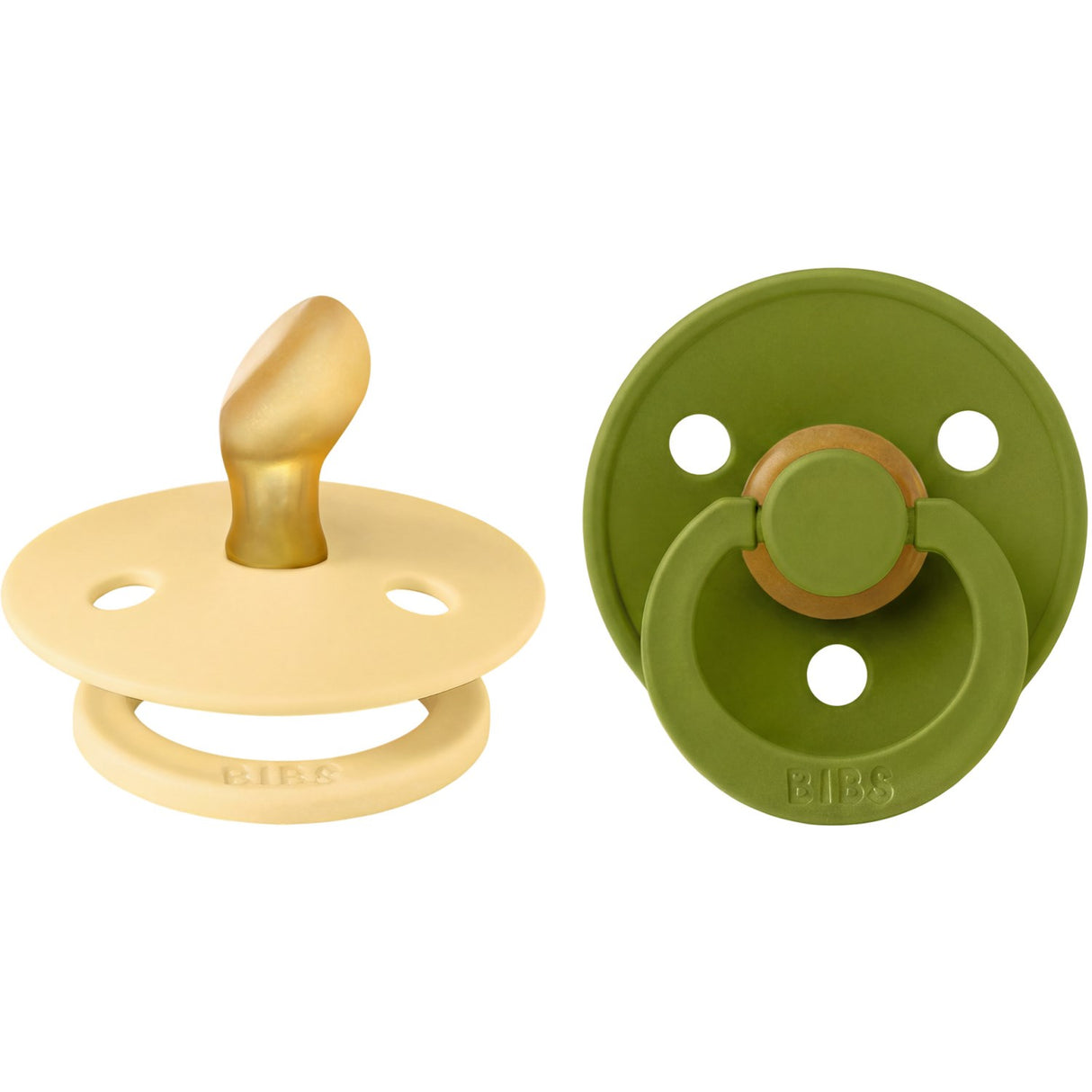 Bibs Pale Butter / Wasabi Napp Colour 2-Pack Anatomical Latex