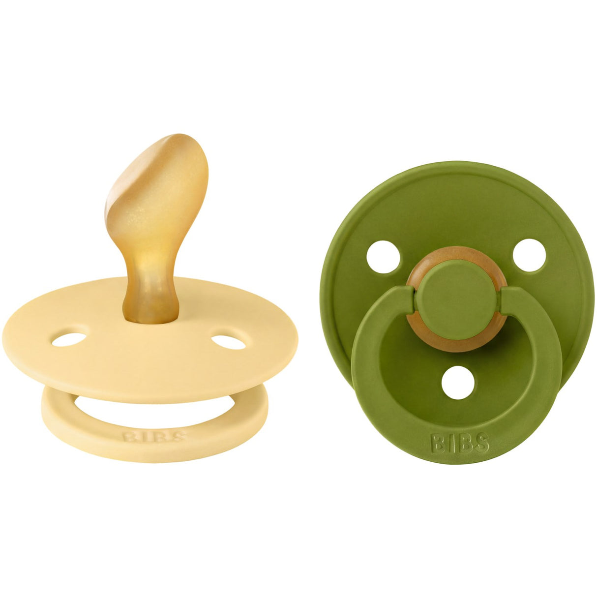 Bibs Pale Butter / Wasabi Napp Colour 2-Pack Anatomical Latex