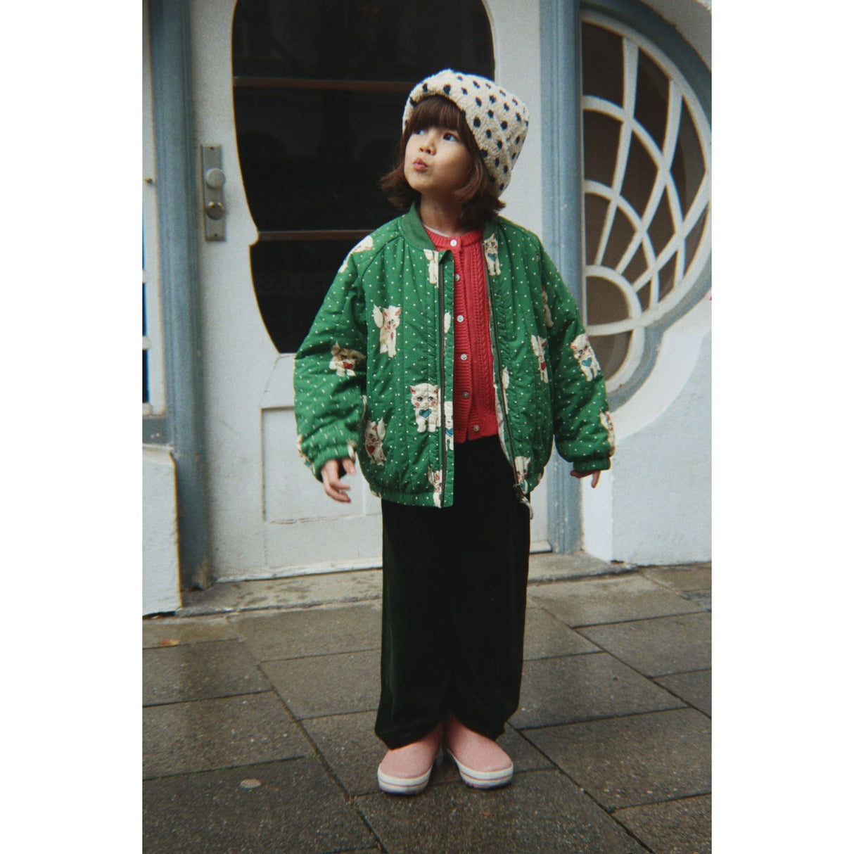 Konges Sløjd Dot Miao Verde Juno Printed Bomber Jacka