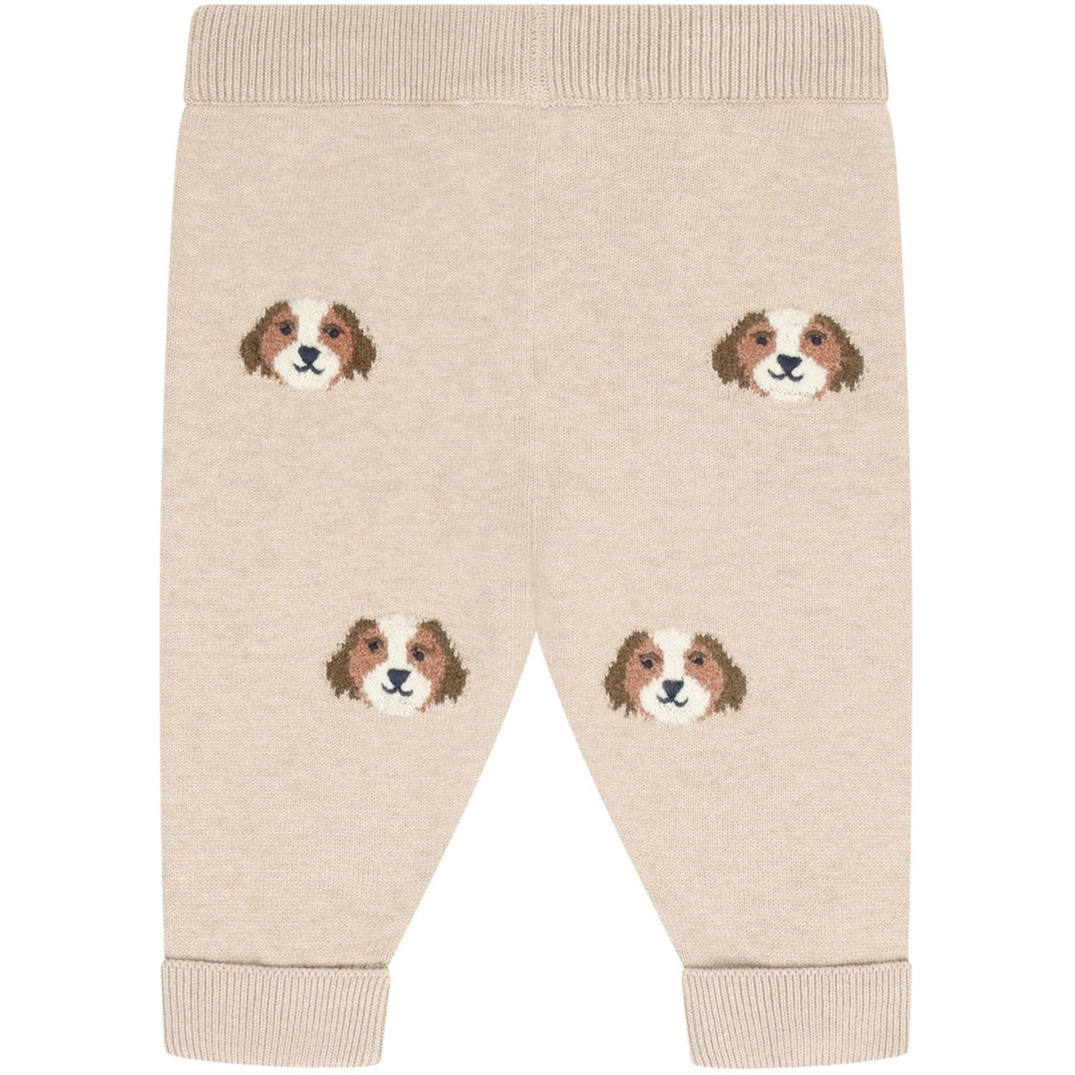 Minymo Beige Melange Byxor Stickad