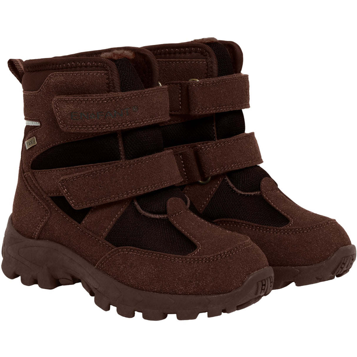 En Fant Chocolate Brown Stövlar Kardborreband Tex