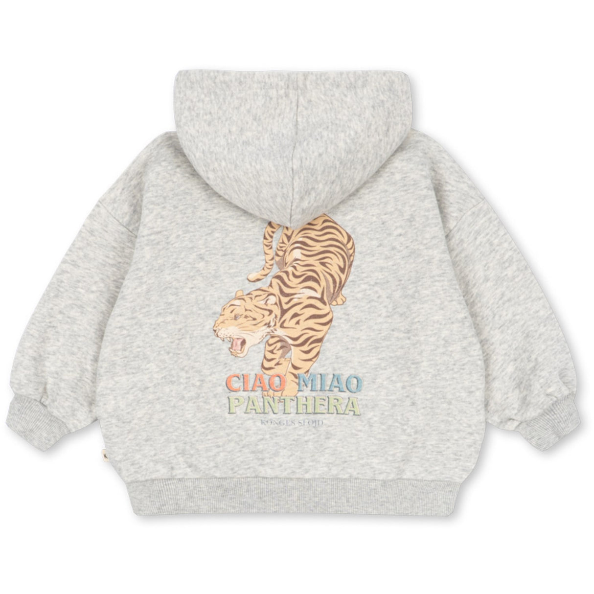 Konges Sløjd Grey Melange Lou Sweat Zip Huva Gots