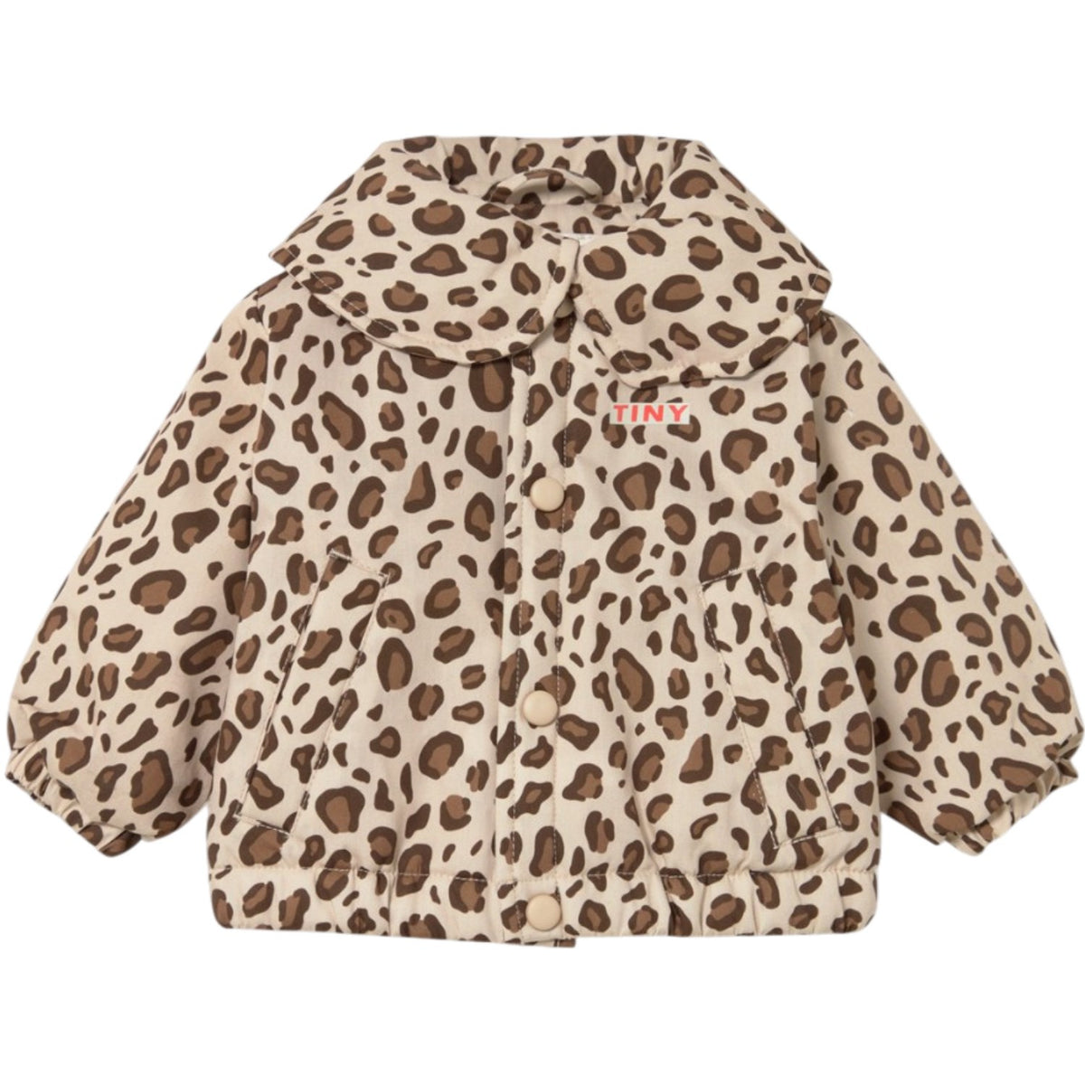 TinyCottons Dark Vanilla Animal Print Baby Quiltad Jacka