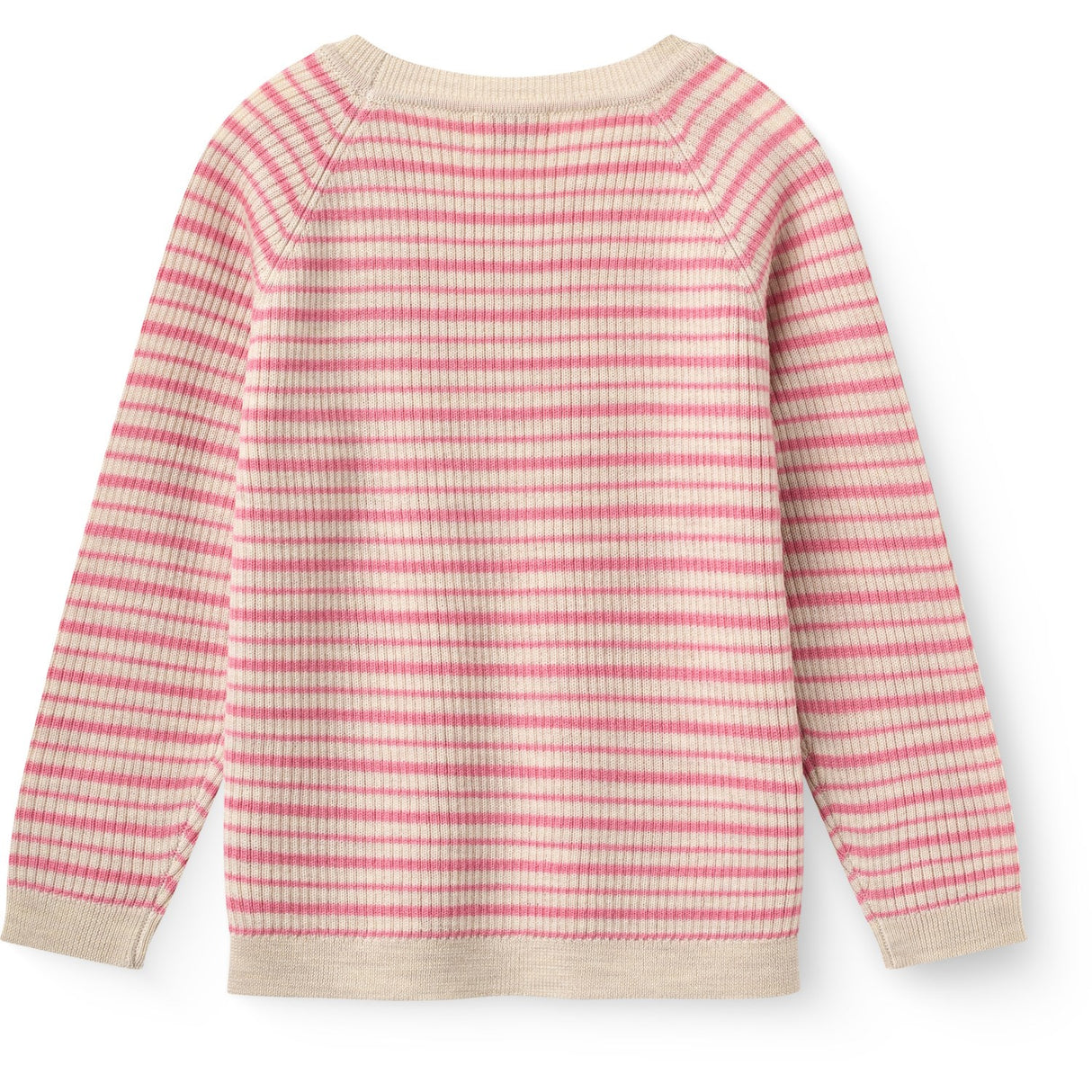 COPENHAGEN COLORS Blossom Pink Stripe Merino Classic Rib Blus