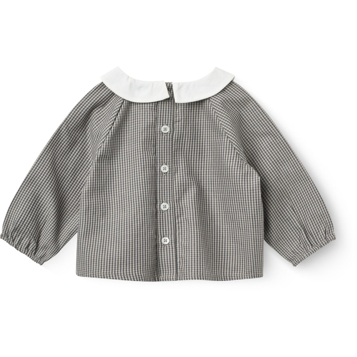 COPENHAGEN COLORS Grey Check Comb. Checkered Emb. Baby Sett M/ Blus Och Bloomers