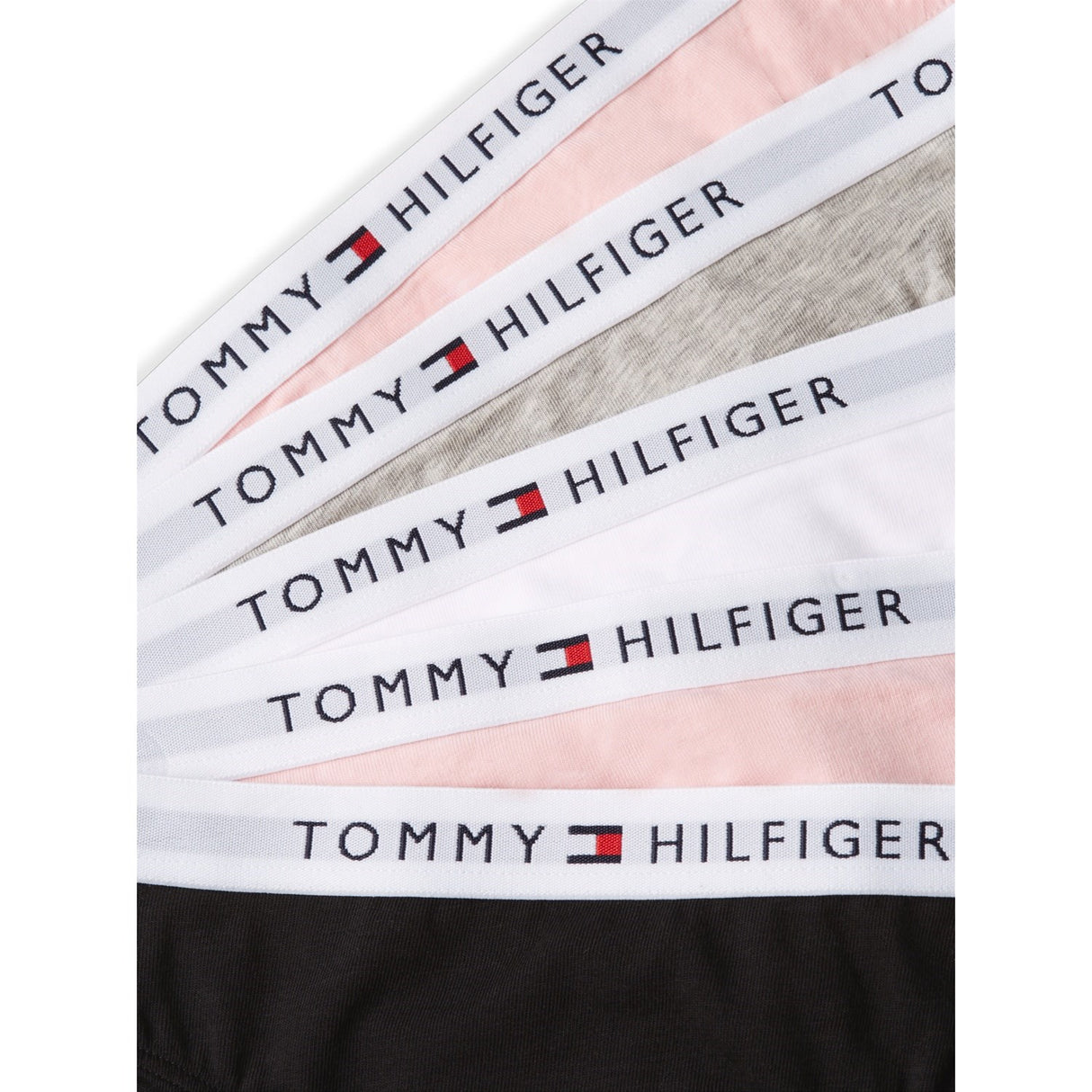 Tommy Hilfiger Grey Htr/ Pink/White/Black-Beige 5-Pack Bomull Bikini