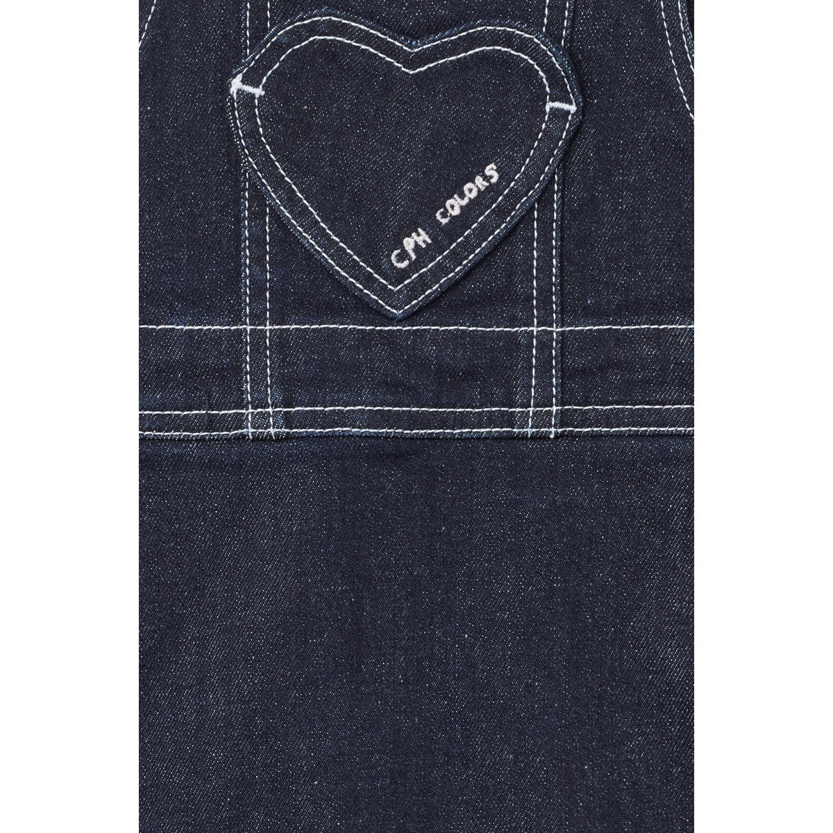 COPENHAGEN COLORS Raw Denim Organic Denim Spencer Klänning M/ Heart Lomme
