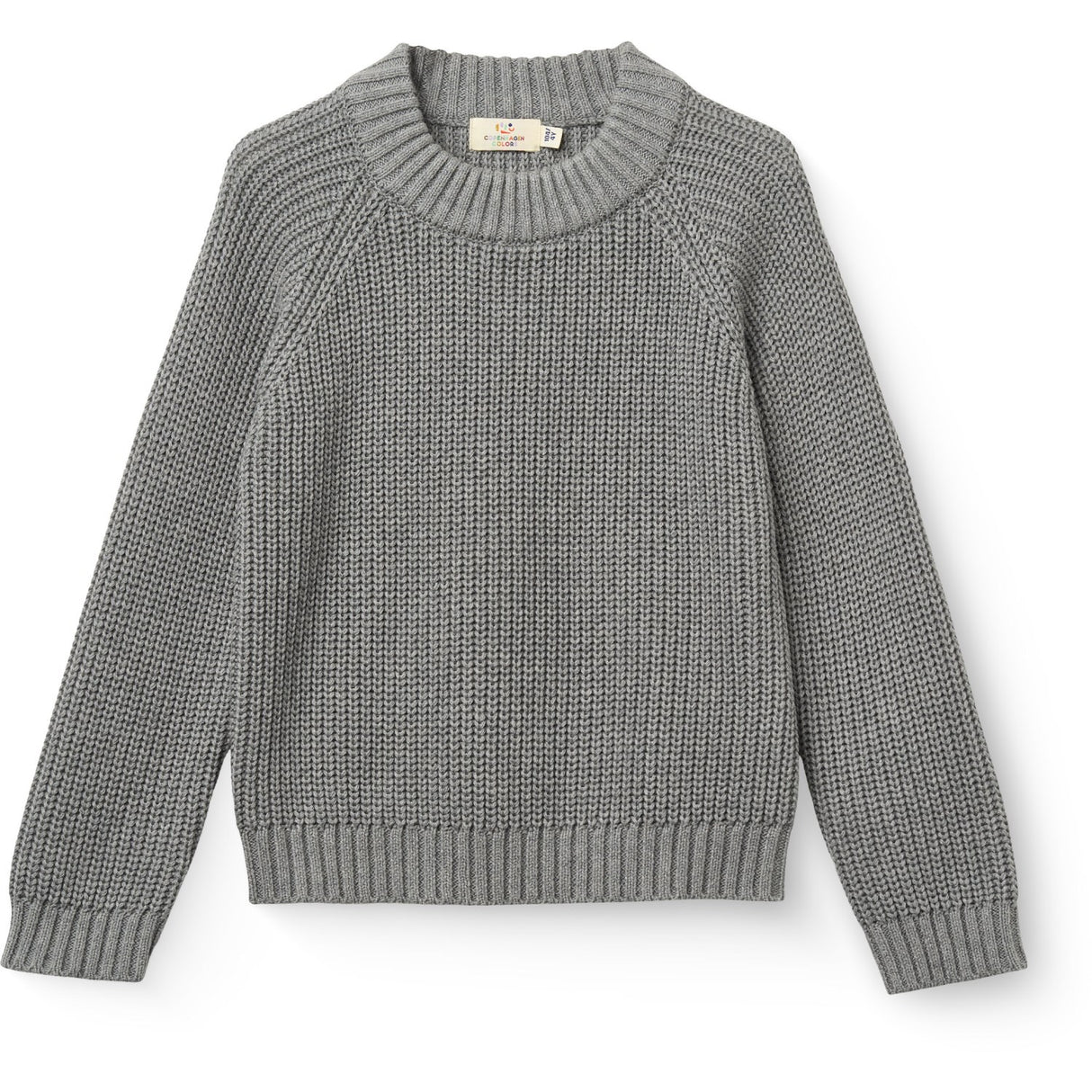 COPENHAGEN COLORS Grey Mel. Stickad Classic Rib Sweater