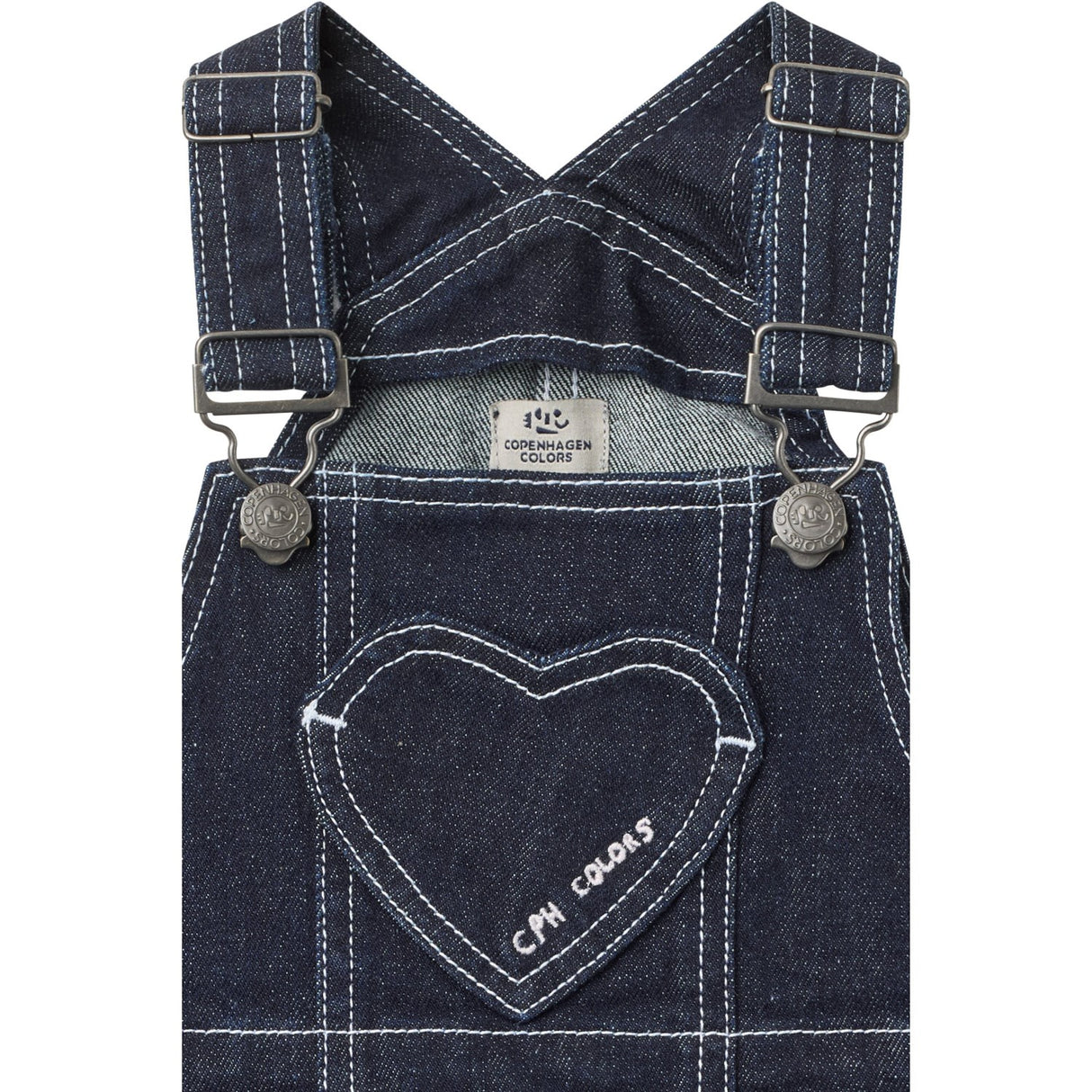 COPENHAGEN COLORS Raw Denim Organic Denim Spencer Klänning M/ Heart Lomme