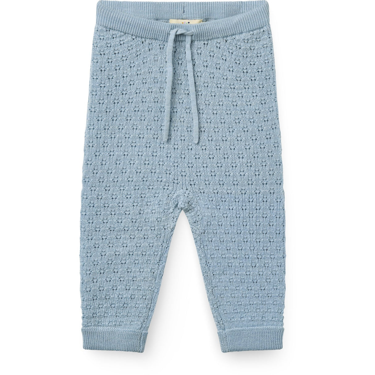 COPENHAGEN COLORS Dusty Blue Merino Pattern Baby Leggings