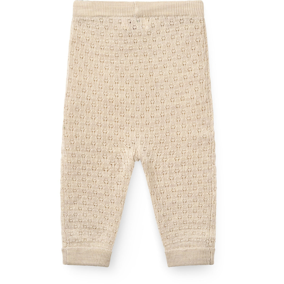 COPENHAGEN COLORS Pale Cream Melange Merino Pattern Baby Leggings