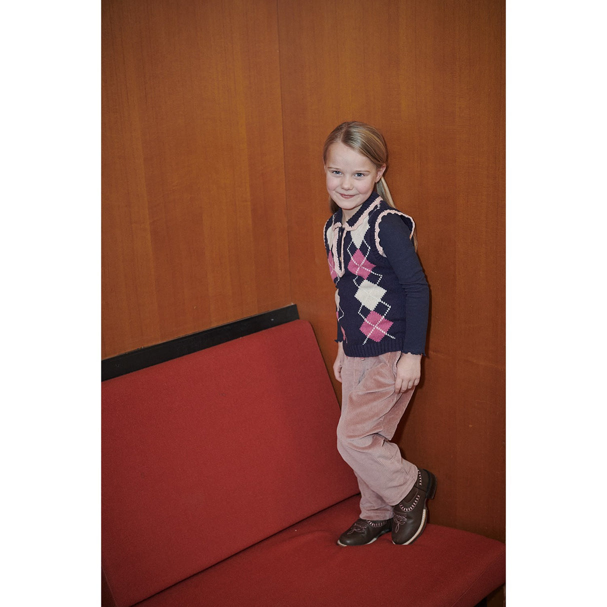 COPENHAGEN COLORS Winter Rose Corduroy Pant M/ Adj. Waist