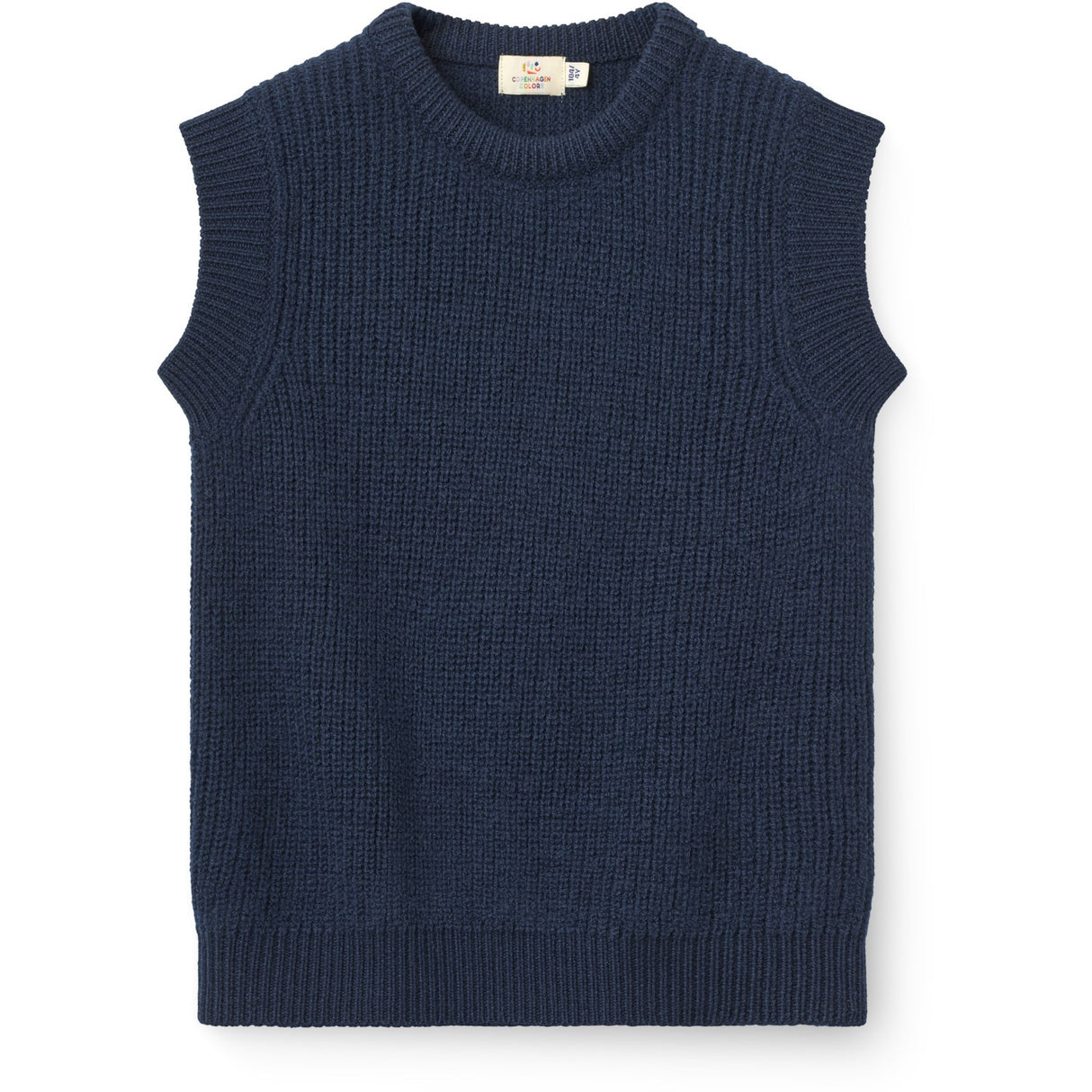 COPENHAGEN COLORS Navy Merino Rib Väst